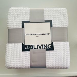 King Size Basketweave Cotton Blanket